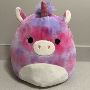 Squishmallows Original 14” Lola Purple and Pink Tie-Dye Unicorn